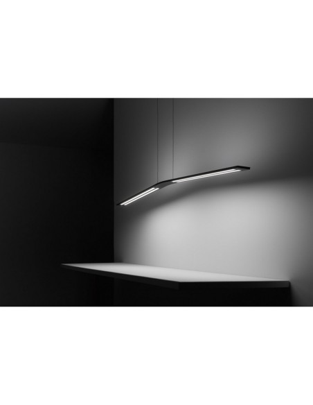 LAMPADA A SOSPENSIONE STILNOVO LAMA BENDED NERO