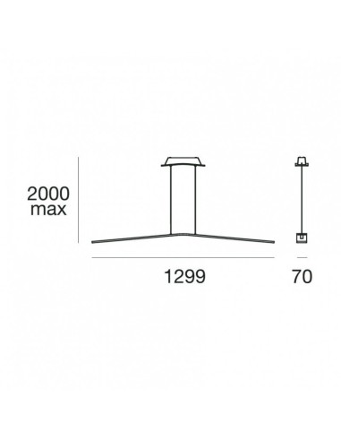 LAMPADA A SOSPENSIONE STILNOVO LAMA BENDED NERO