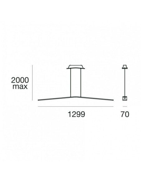LAMPADA A SOSPENSIONE STILNOVO LAMA BENDED NERO