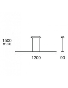 LAMPADA A SOSPENSIONE STILNOVO LAMA STRAIGHT BIANCO 2