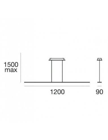 LAMPADA A SOSPENSIONE STILNOVO LAMA STRAIGHT BIANCO