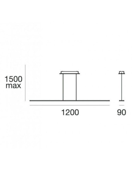 LAMPADA A SOSPENSIONE STILNOVO LAMA STRAIGHT BIANCO