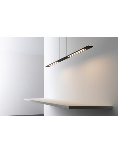 LAMPADA A SOSPENSIONE STILNOVO LAMA STRAIGHT NERO