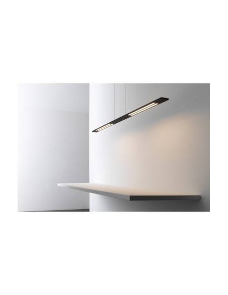 LAMPADA A SOSPENSIONE STILNOVO LAMA STRAIGHT NERO