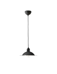 LAMPADA A SOSPENSIONE STILNOVO LAMPIATTA Ø28 NERO  / BIANCO