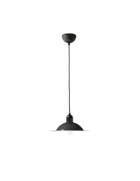 LAMPADA A SOSPENSIONE STILNOVO LAMPIATTA Ø28 NERO  / BIANCO