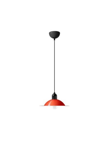 LAMPADA A SOSPENSIONE STILNOVO LAMPIATTA Ø28 ROSSO  / BIANCO