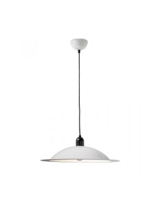 LAMPADA A SOSPENSIONE STILNOVO LAMPIATTA Ø50 BIANCO  / BIANCO