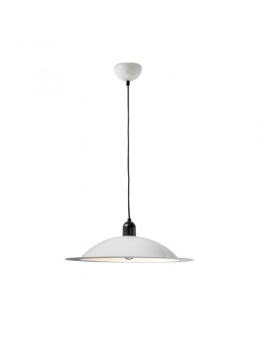 LAMPADA A SOSPENSIONE STILNOVO LAMPIATTA Ø50 BIANCO  / BIANCO
