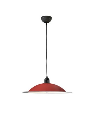 LAMPADA A SOSPENSIONE STILNOVO LAMPIATTA Ø50 ROSSO  / BIANCO
