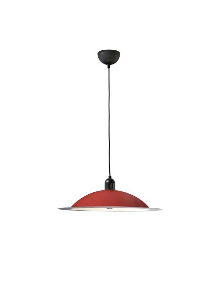 LAMPADA A SOSPENSIONE STILNOVO LAMPIATTA Ø50 ROSSO  / BIANCO