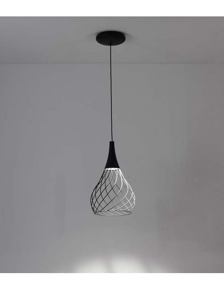LAMPADA A SOSPENSIONE STILNOVO MONGOLFIER Ø26 NERO