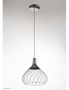 LAMPADA A SOSPENSIONE STILNOVO MONGOLFIER Ø40 GALVANICA NICHEL NERO