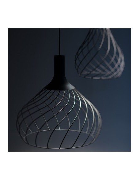 LAMPADA A SOSPENSIONE STILNOVO MONGOLFIER Ø40 NERO