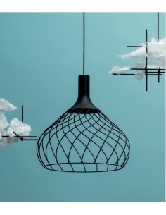 LAMPADA A SOSPENSIONE STILNOVO MONGOLFIER Ø57 NERO