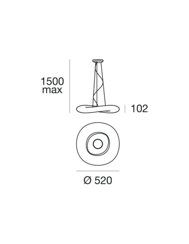 LAMPADA A SOSPENSIONE STILNOVO MR MAGOO Ø52 BIANCO