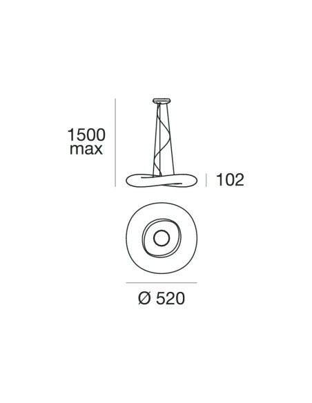 LAMPADA A SOSPENSIONE STILNOVO MR MAGOO Ø52 BIANCO