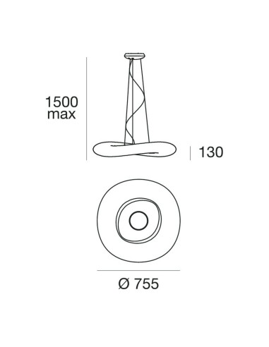 LAMPADA A SOSPENSIONE STILNOVO MR MAGOO Ø75 BIANCO