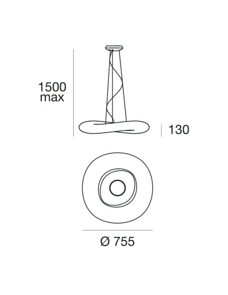 LAMPADA A SOSPENSIONE STILNOVO MR MAGOO Ø75 BIANCO