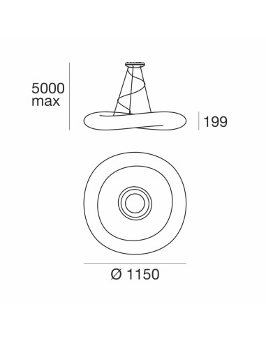 LAMPADA A SOSPENSIONE STILNOVO MR MAGOO Ø115 BIANCO