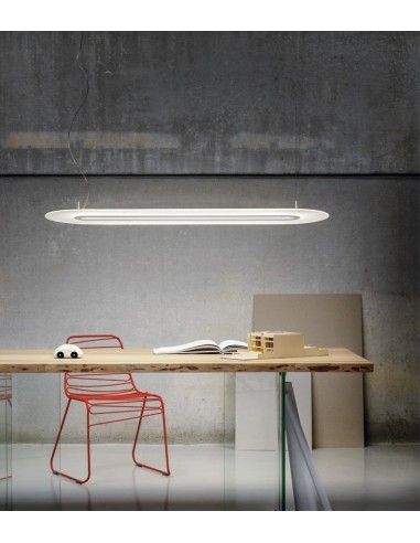 LAMPADA A SOSPENSIONE STILNOVO OPTI-LINE BIANCO