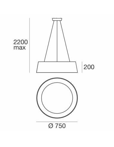 LAMPADA A SOSPENSIONE STILNOVO OXYGEN Ø75 BIANCO / BIANCO