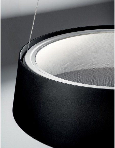 LAMPADA A SOSPENSIONE STILNOVO OXYGEN Ø75 NERO / BIANCO