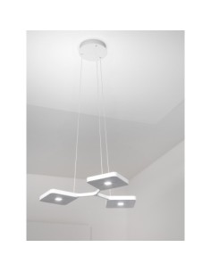 LAMPADA A SOSPENSIONE STILNOVO QUAD 3 MODULI BIS BIANCO
