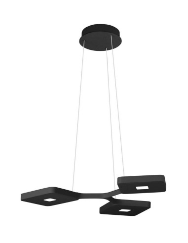 LAMPADA A SOSPENSIONE STILNOVO QUAD 3 MODULI BIS NERO