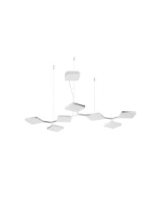 LAMPADA A SOSPENSIONE STILNOVO QUAD 7 MODULI MONO BIANCO