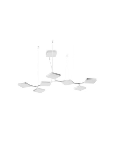 LAMPADA A SOSPENSIONE STILNOVO QUAD 7 MODULI MONO BIANCO