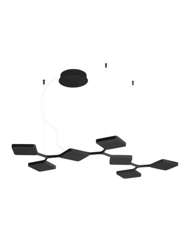 LAMPADA A SOSPENSIONE STILNOVO QUAD 7 MODULI MONO NERO