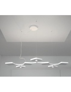 LAMPADA A SOSPENSIONE STILNOVO QUAD 7 MODULI BIS BIANCO 2