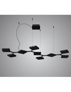 LAMPADA A SOSPENSIONE STILNOVO QUAD 9 MODULI MONO NERO