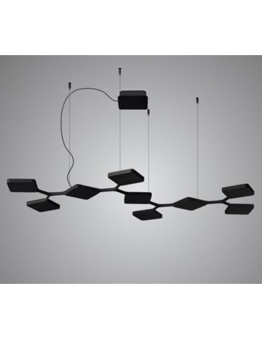 LAMPADA A SOSPENSIONE STILNOVO QUAD 9 MODULI MONO NERO