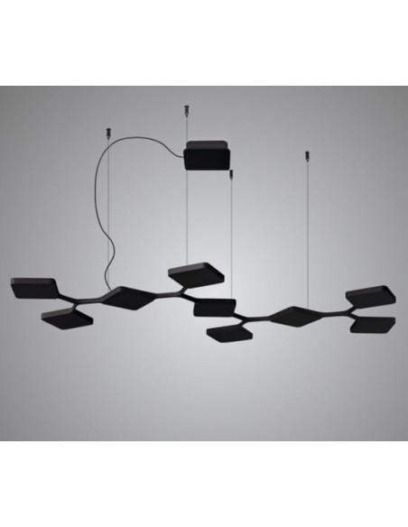 LAMPADA A SOSPENSIONE STILNOVO QUAD 9 MODULI MONO NERO