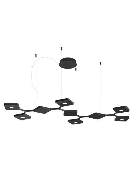 LAMPADA A SOSPENSIONE STILNOVO QUAD 9 MODULI BIS NERO