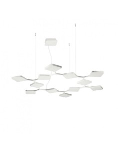 LAMPADA A SOSPENSIONE STILNOVO QUAD 12 MODULI MONO BIANCO 2