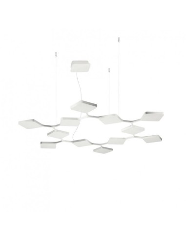 LAMPADA A SOSPENSIONE STILNOVO QUAD 12 MODULI MONO BIANCO