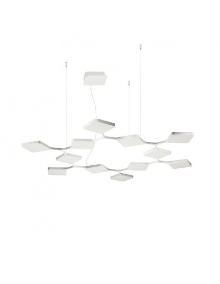 LAMPADA A SOSPENSIONE STILNOVO QUAD 12 MODULI MONO BIANCO