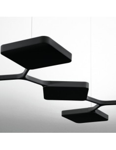 LAMPADA A SOSPENSIONE STILNOVO QUAD 12 MODULI MONO NERO