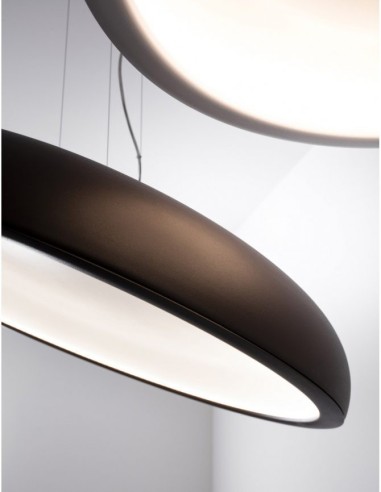 LAMPADA A SOSPENSIONE STILNOVO REFLEXIO Ø46 CHOCOLATE / BIANCO