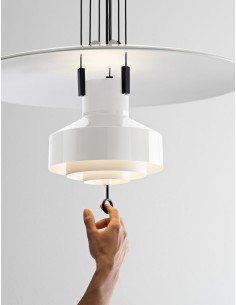 LAMPADA A SOSPENSIONE STILNOVO SALISCENDI GRIGIO / BIANCO 2
