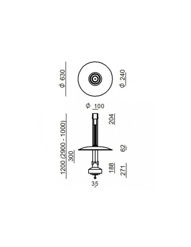 LAMPADA A SOSPENSIONE STILNOVO SALISCENDI GRIGIO / BIANCO