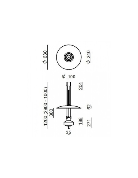 LAMPADA A SOSPENSIONE STILNOVO SALISCENDI GRIGIO / BIANCO
