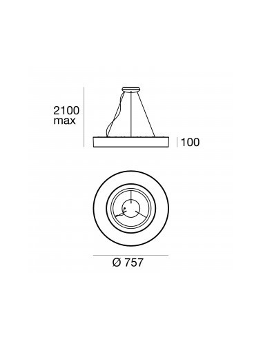 LAMPADA A SOSPENSIONE STILNOVO SATURN Ø76 BIANCO