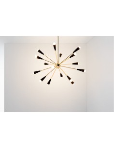 LAMPADA A SOSPENSIONE STILNOVO SPUTNIK ORO / NERO