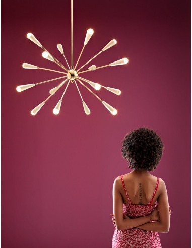 LAMPADA A SOSPENSIONE STILNOVO SPUTNIK ORO / AVORIO