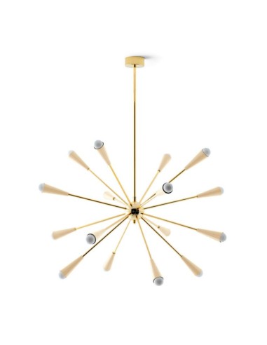 LAMPADA A SOSPENSIONE STILNOVO SPUTNIK ORO / AVORIO