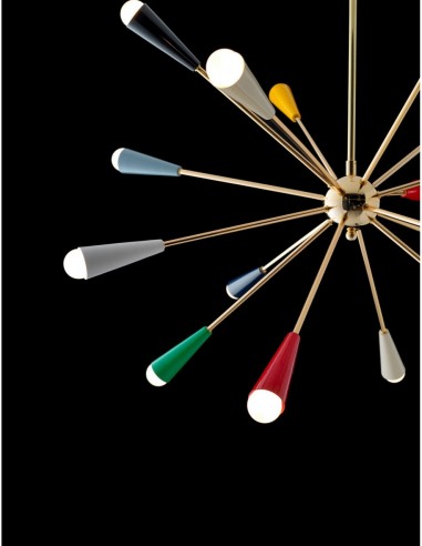 LAMPADA A SOSPENSIONE STILNOVO SPUTNIK ORO / MULTICOLOR